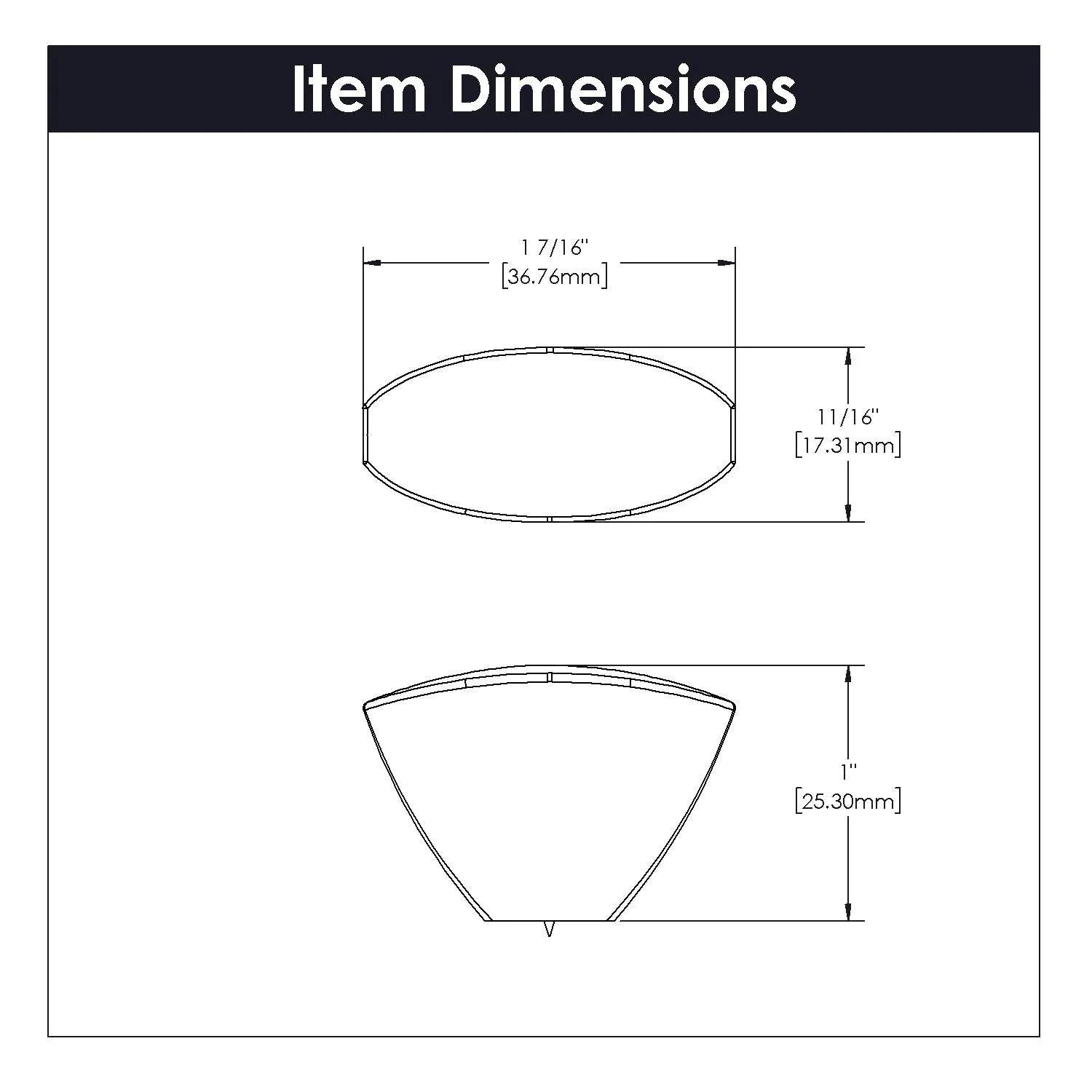 1-7/16 inch (37mm) Velocity Cabinet Knob