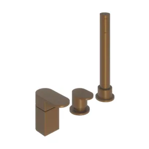 Abacus Ki Brushed Bronze Deck Mounted Bath Shower 3TH