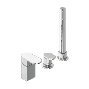 Abacus Ki Chrome Deck Mounted Bath Shower 3TH