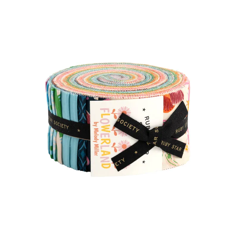 Available Now! Jelly Roll 2.5" x 44"  - Flowerland by Melody Miller