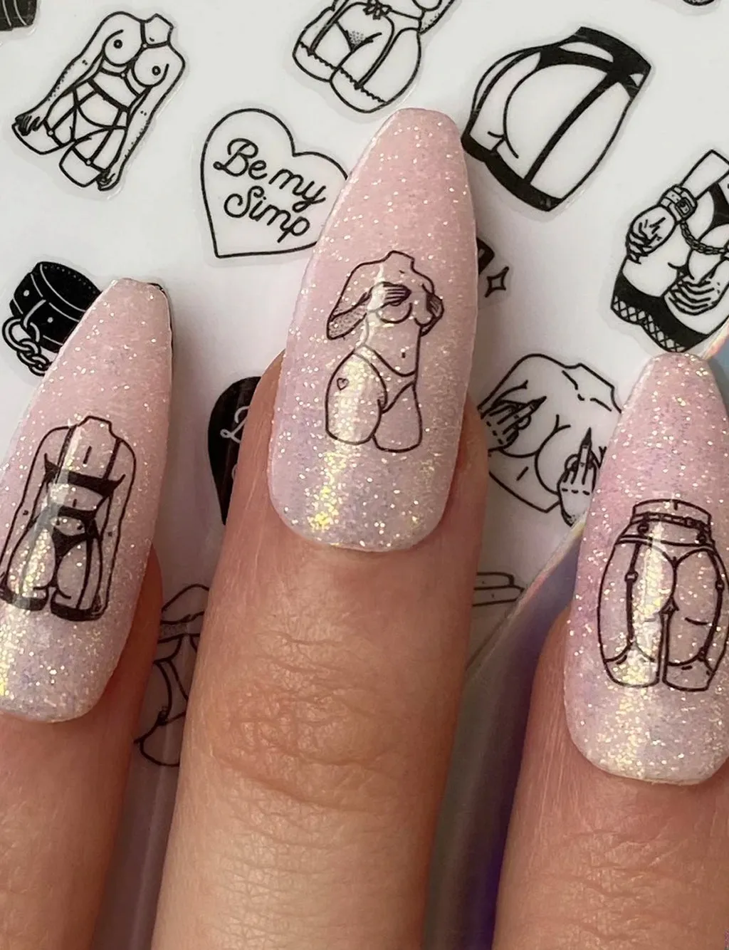 BDSM NAIL DECALS
