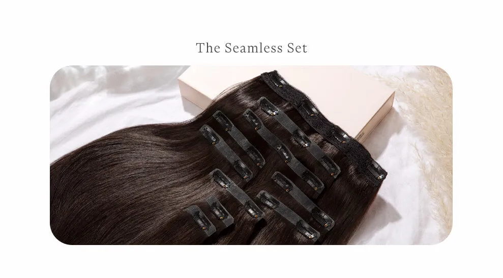 Beach Blonde Highlighted, 12" Seamless Clip-In Hair Extensions, P613/18 | 140g