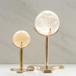 Brass 4 Prong Crystal Stand
