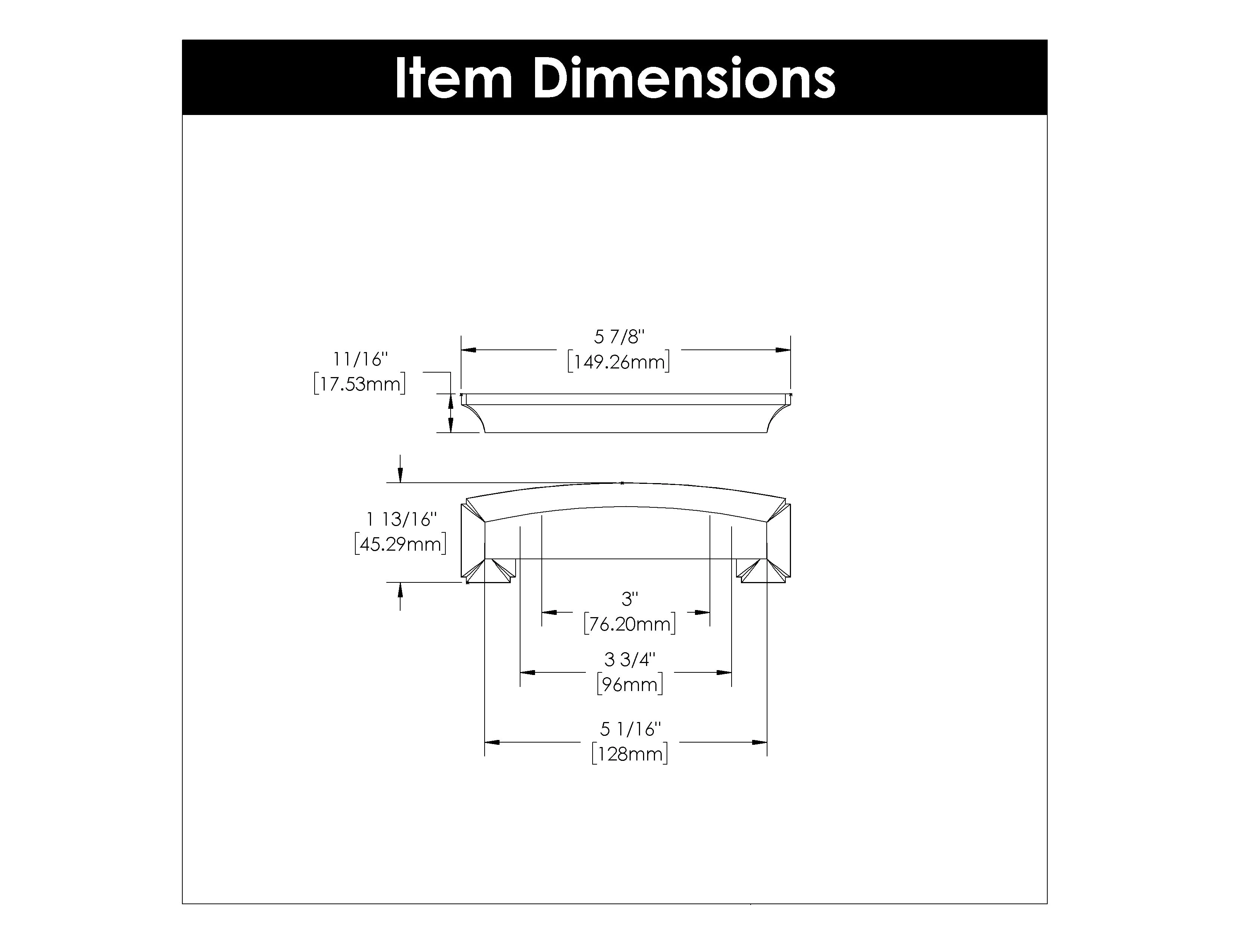 Bridges Cup Pull, 3", 96mm & 128mm C/C - CTG4430