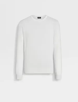 Cashseta Crewneck | White Melange