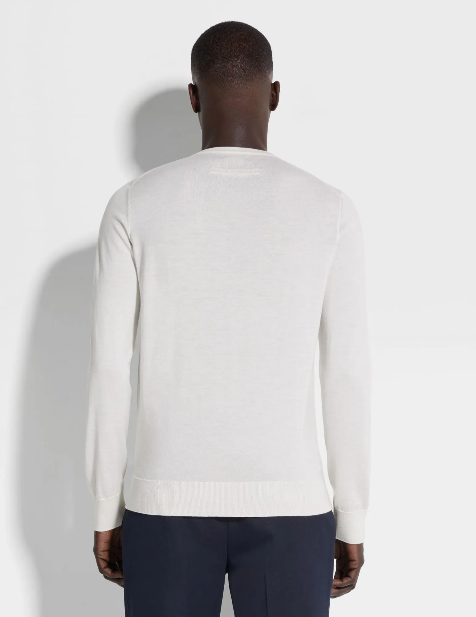 Cashseta Crewneck | White Melange