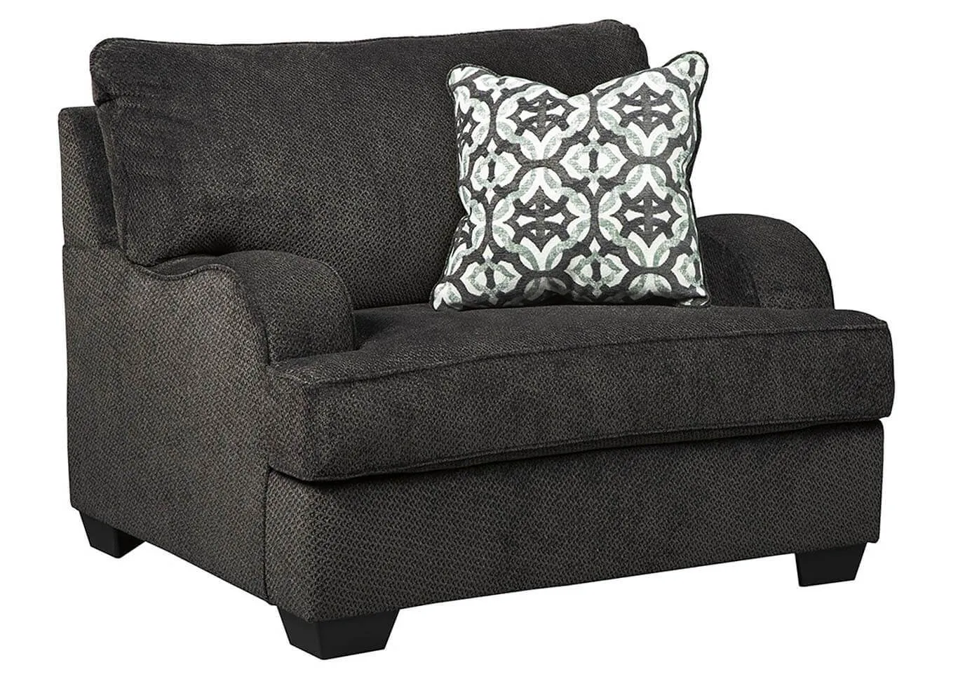 Charenton Charcoal Chair & 1/2