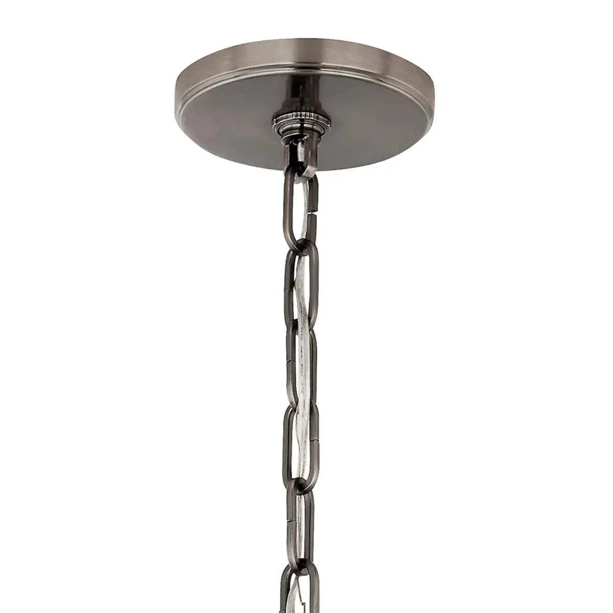 Etcher 23" 2-Light Pendant Light with Clear Satin Etched and Painted White Inside Glass, Classic Pewter Finish