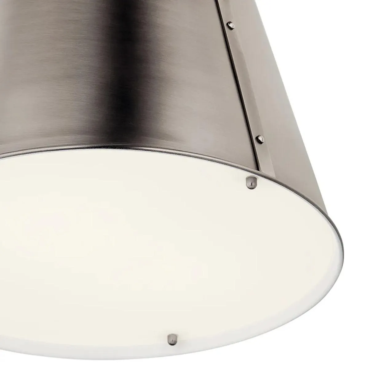 Etcher 23" 2-Light Pendant Light with Clear Satin Etched and Painted White Inside Glass, Classic Pewter Finish