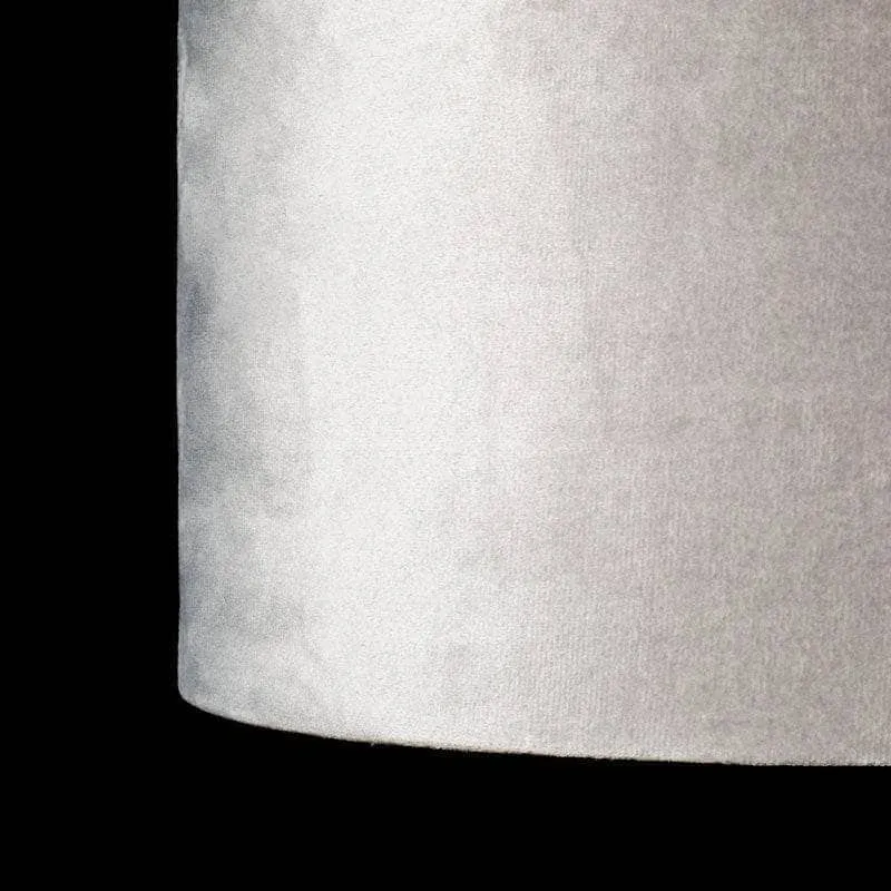 Forli Light Grey Velvet Light Shade - 28cm