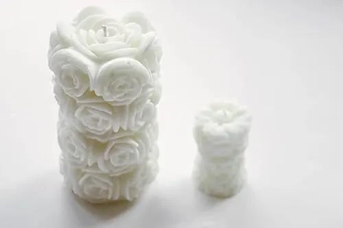 Gardenia Designer Pillar Scented Candle, Captivating Your Senses with The Aroma of Fresh Blooming Roses