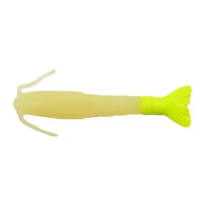 Gulp! Alive! Shrimp Soft Bait - 3" Length, Glow-Chartreuse