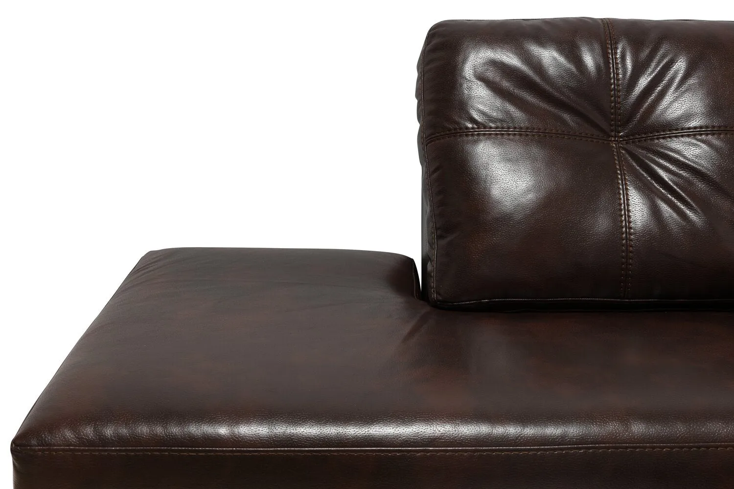 Irene 2-Piece Leath-Aire Left-Facing Sectional - Brown
