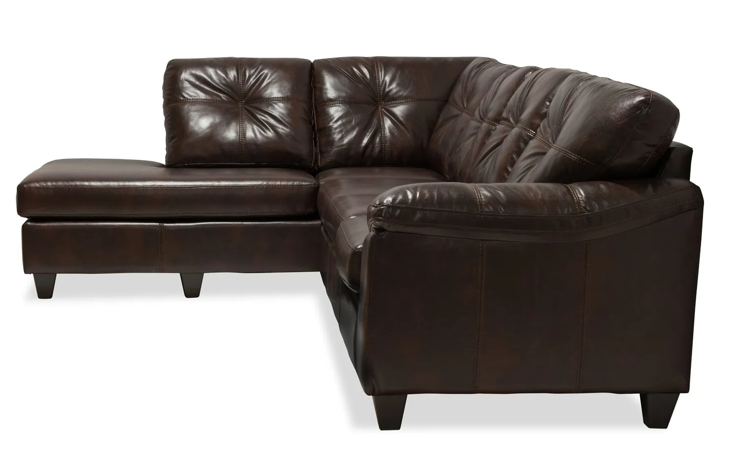 Irene 2-Piece Leath-Aire Left-Facing Sectional - Brown