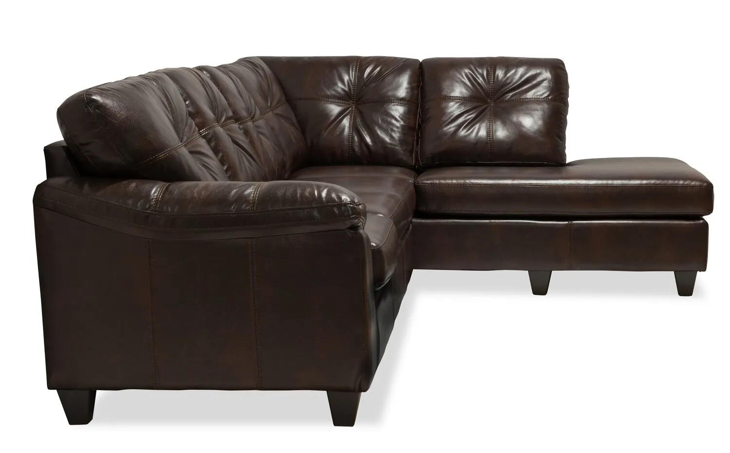 Irene 2-Piece Leath-Aire Right-Facing Sectional - Brown