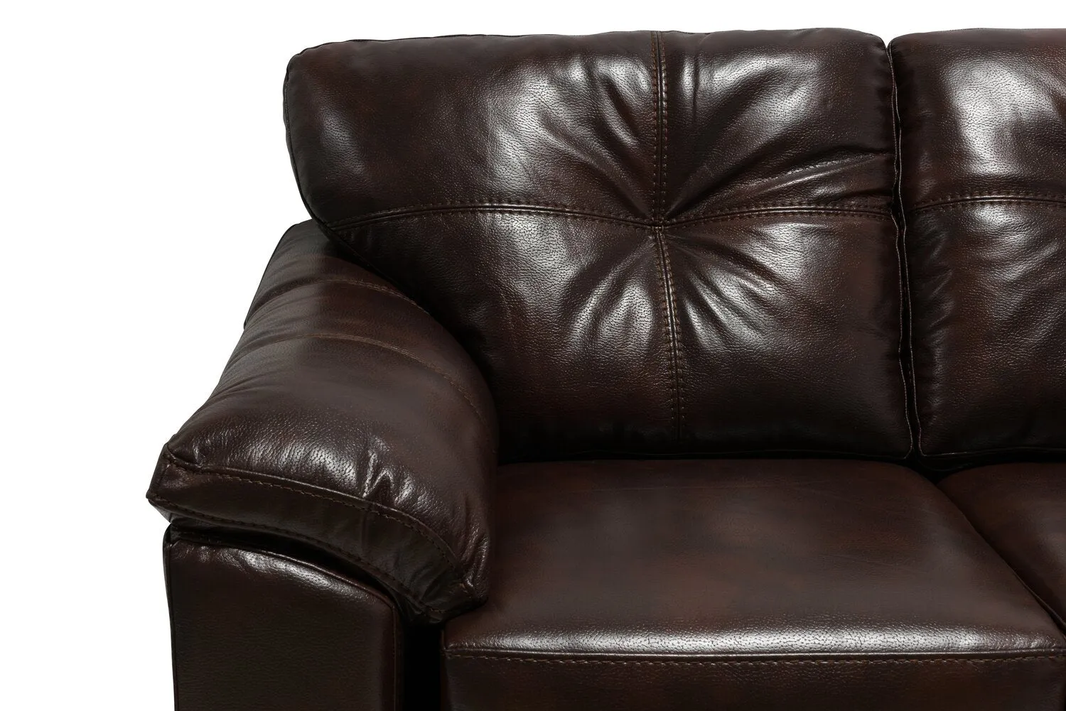 Irene 2-Piece Leath-Aire Right-Facing Sectional - Brown