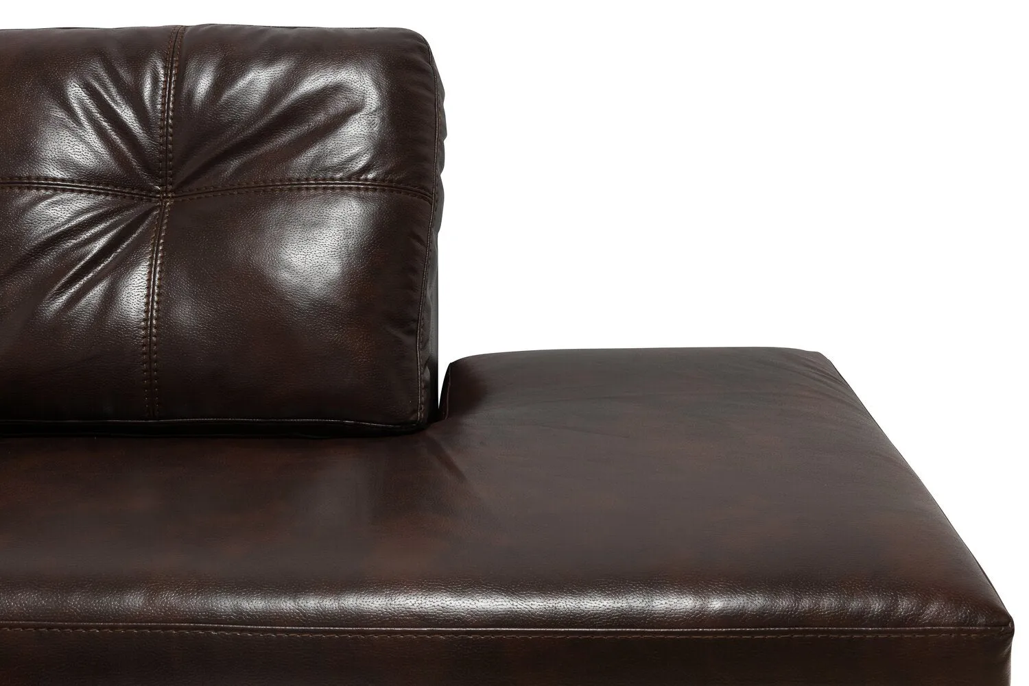 Irene 2-Piece Leath-Aire Right-Facing Sectional - Brown