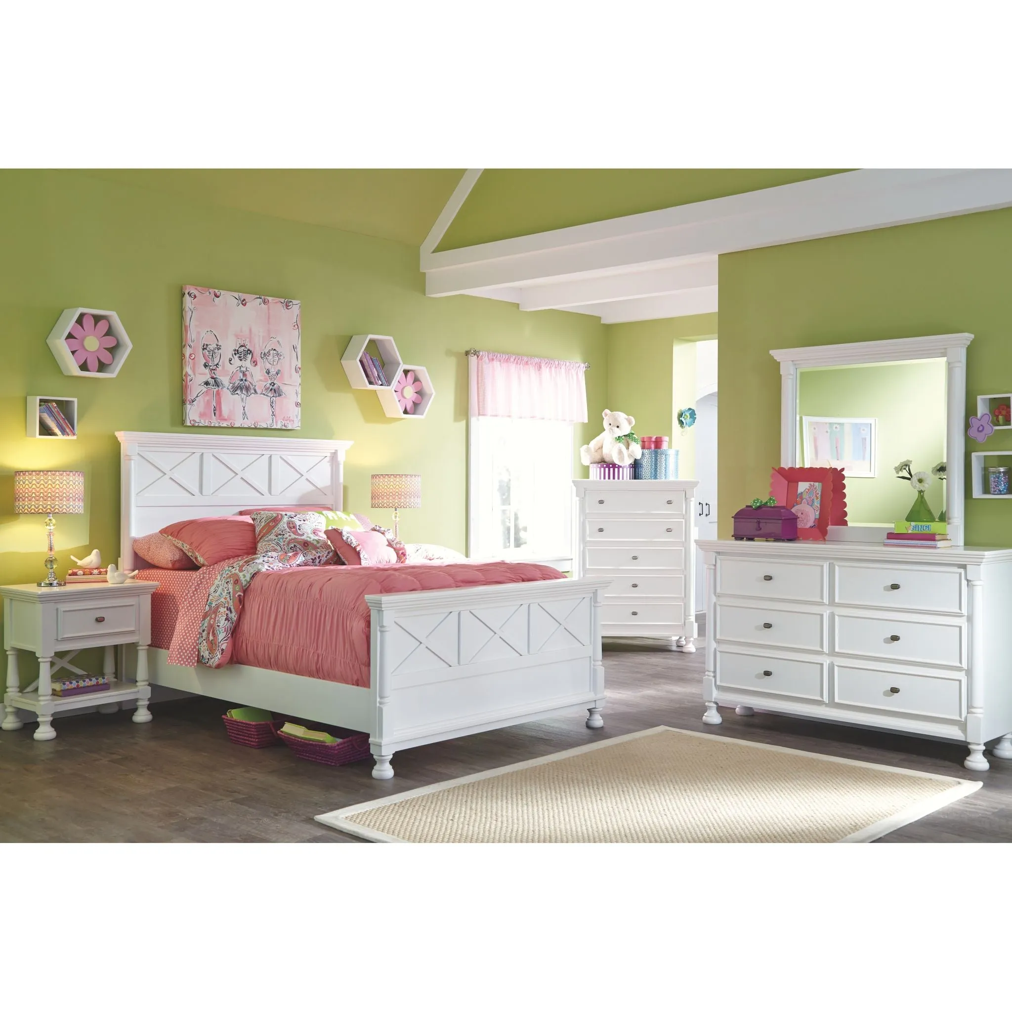 Kaslyn 3 Piece Queen Panel Bed