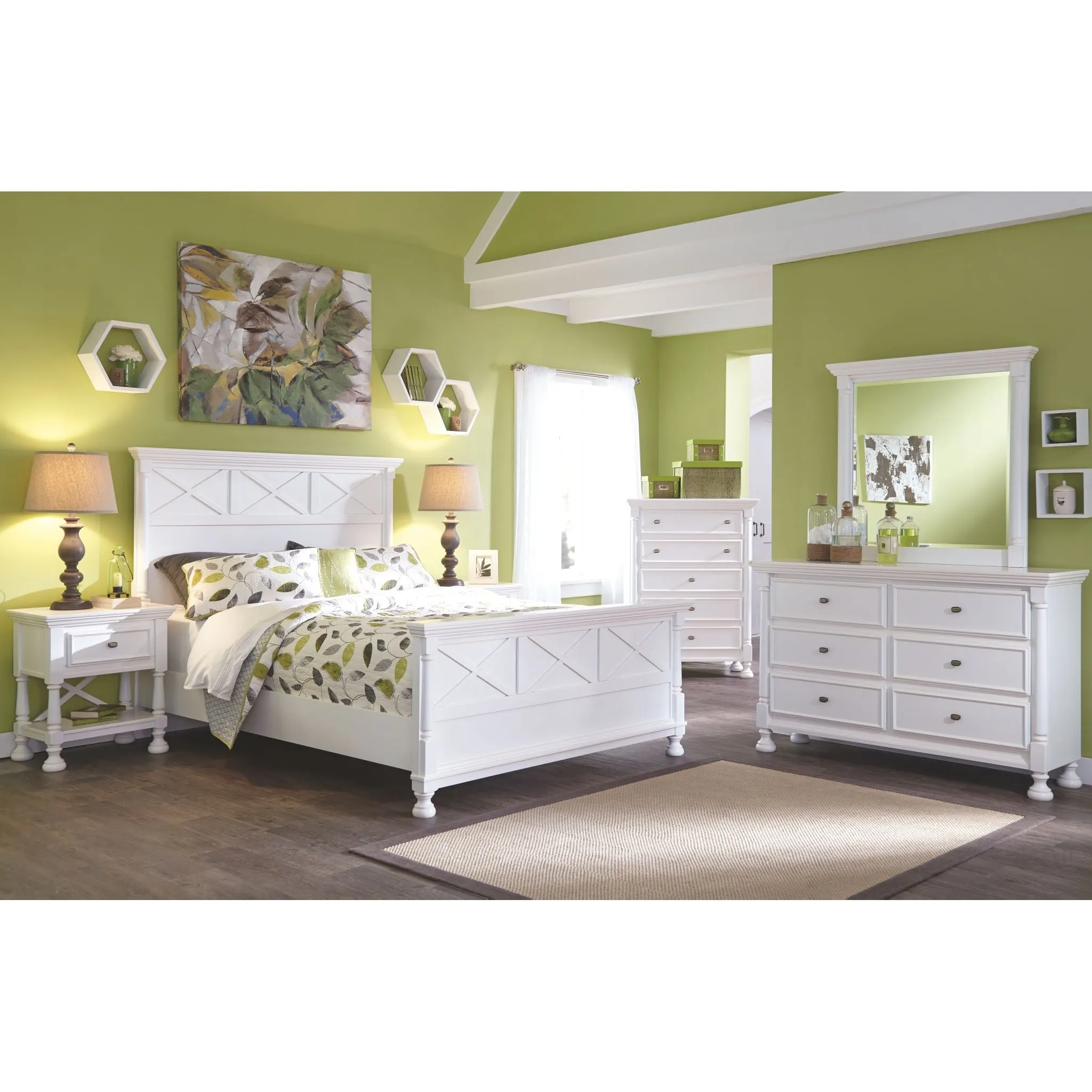 Kaslyn 3 Piece Queen Panel Bed