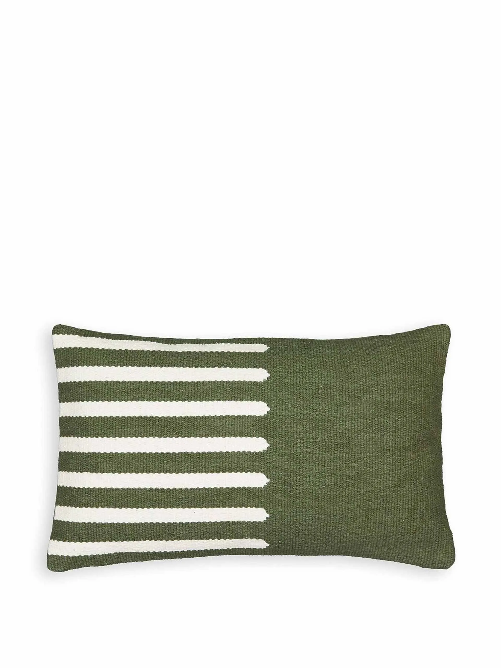 Khaki striped cushion