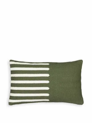 Khaki striped cushion