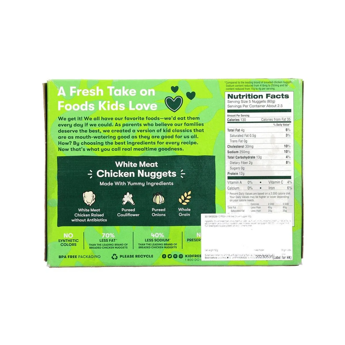 KID FRESH White Meat Chicken Nuggets  (224g)