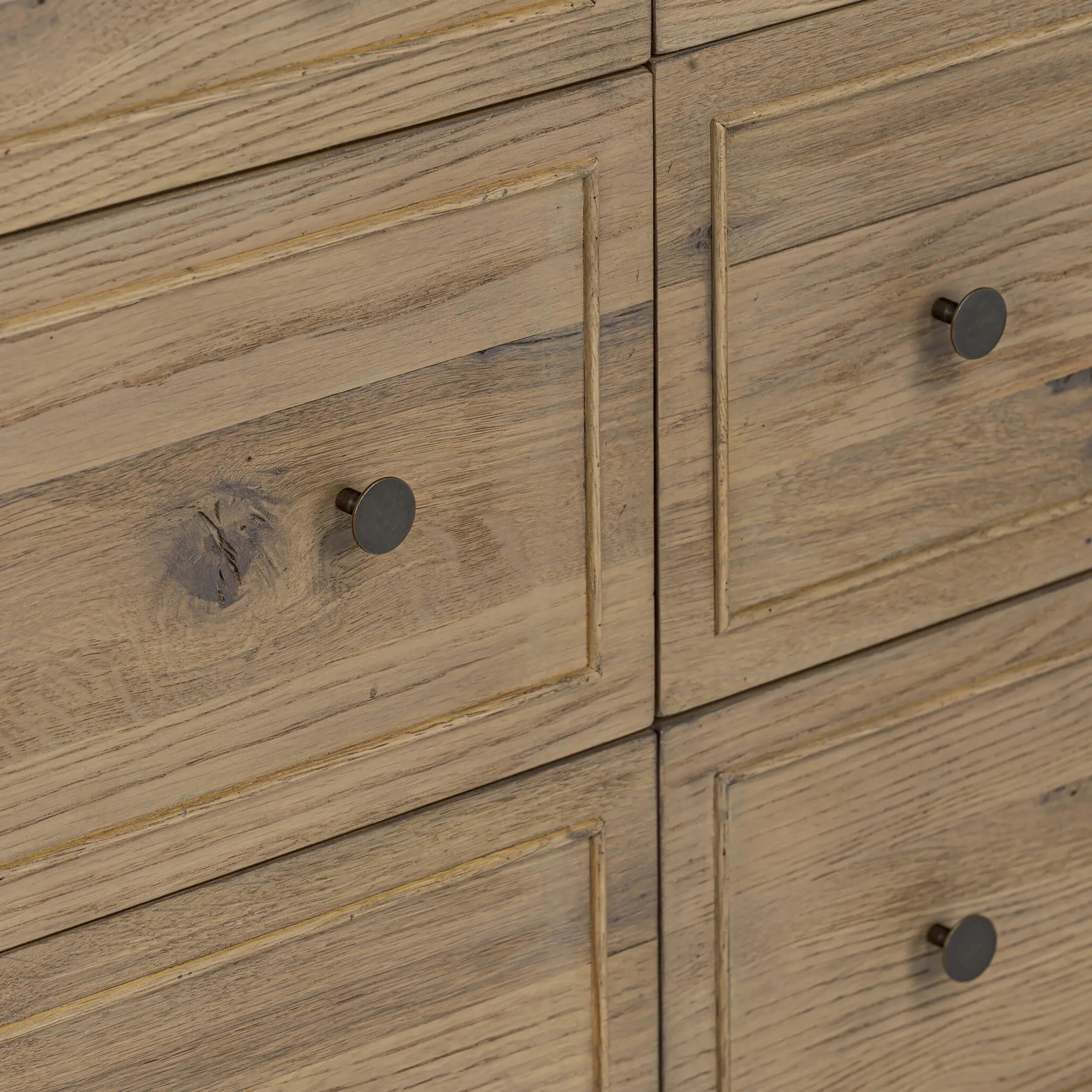 Maggie 6 Drawer Dresser, Aged Smoked Oak