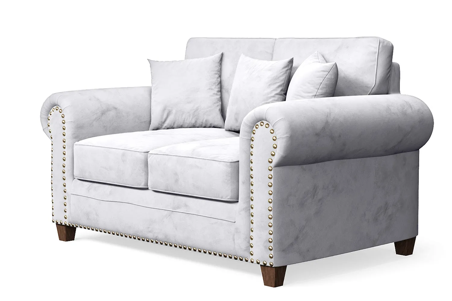 Marano 2 Seater Sofa Silver Velvet