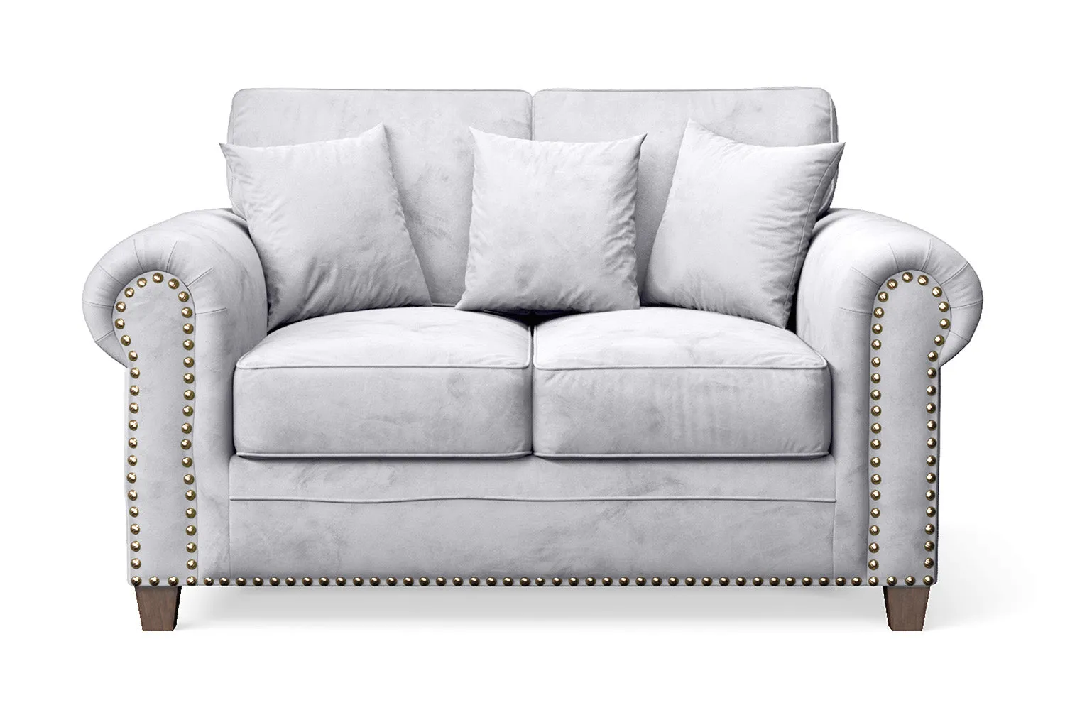 Marano 2 Seater Sofa Silver Velvet
