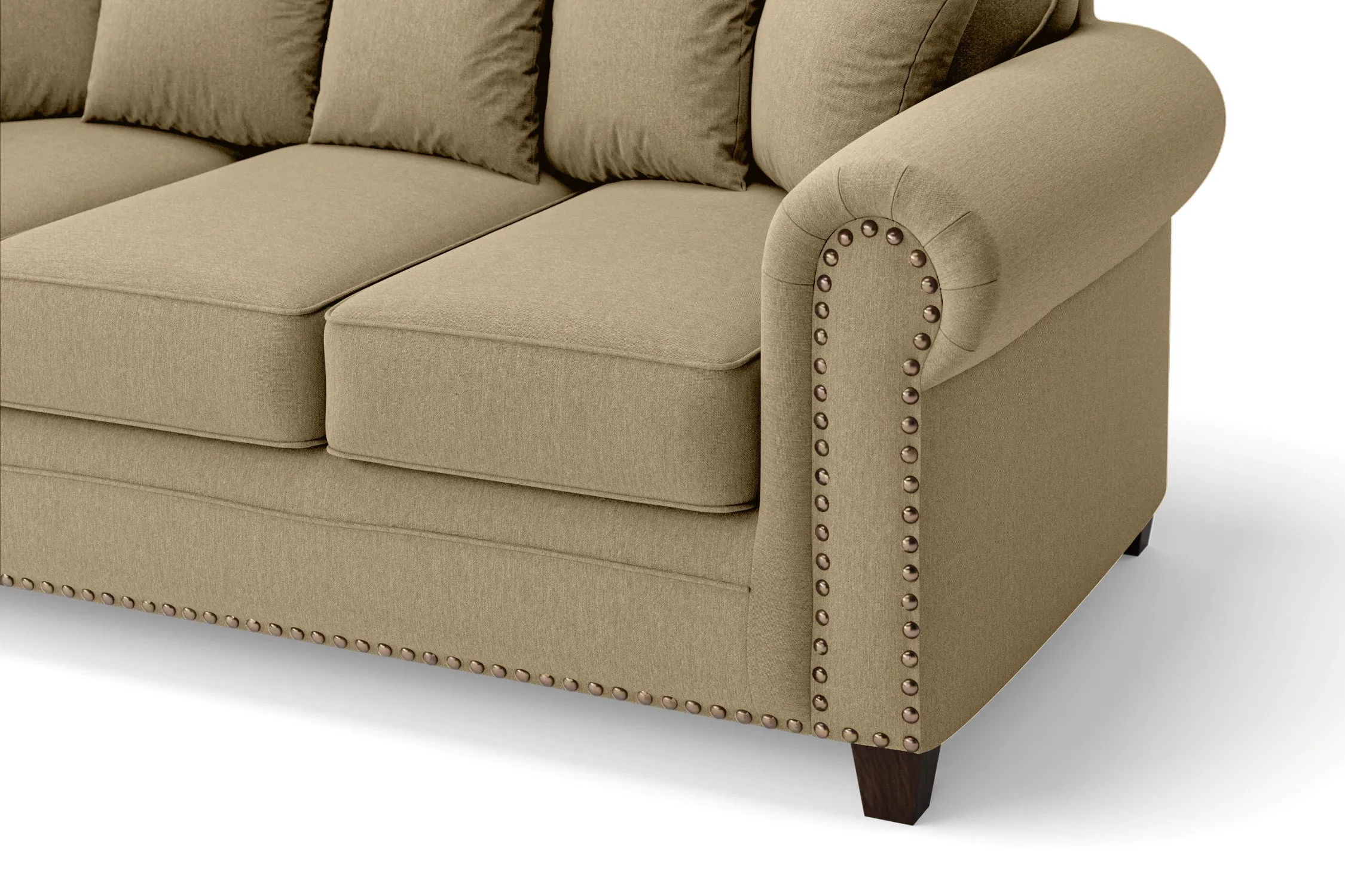 Marano 3 Seater Sofa Beige Linen Fabric