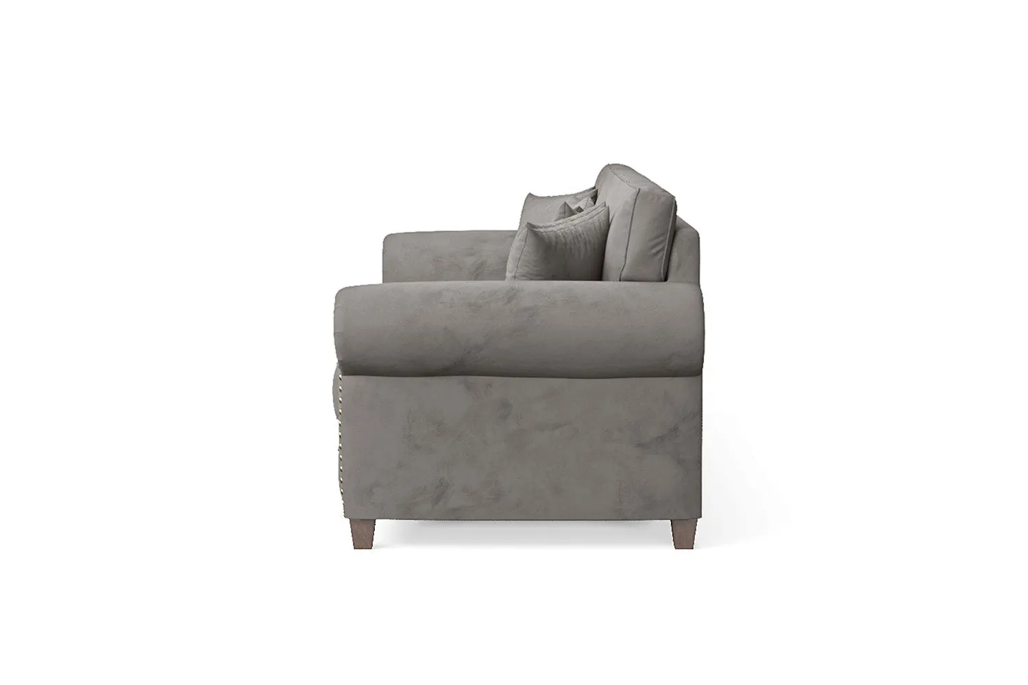 Marano 4 Seater Sofa Grey Velvet