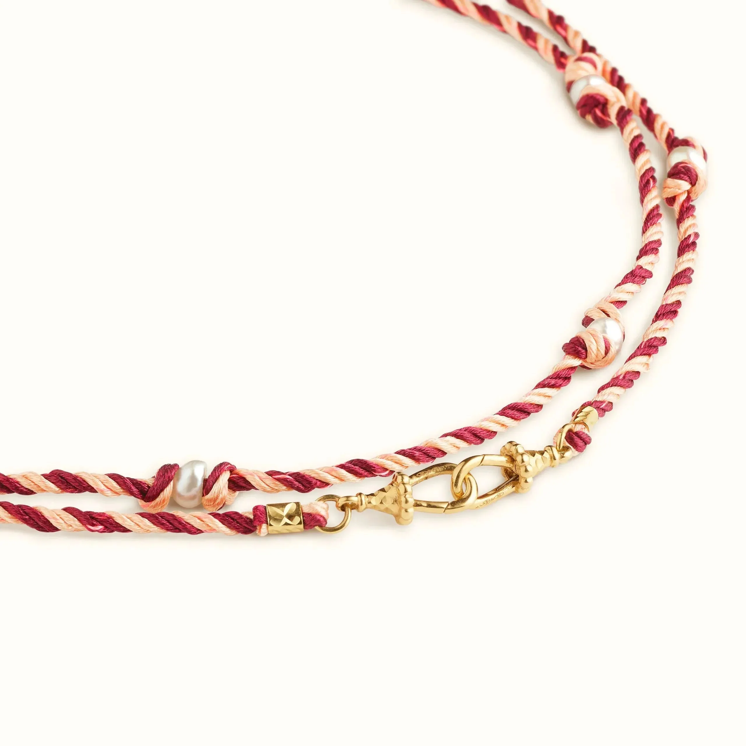 Mauli Silky Burgundy & Beige (42cm)