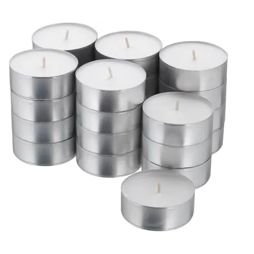 NT-STAR Unscented candle in metal cup(Extra long burning time : 9hrs)(Pack of 24)