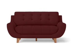 Perugia 3 Seater Sofa Red Leather