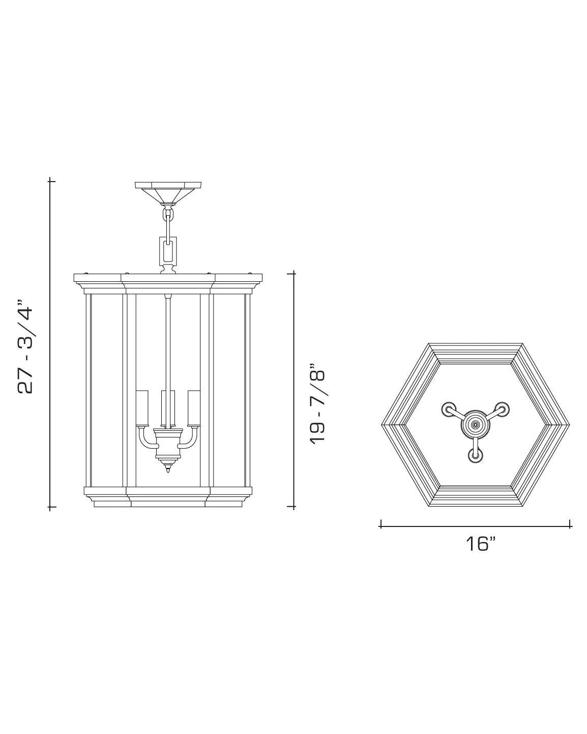 Philip Hexagonal Exterior Lantern