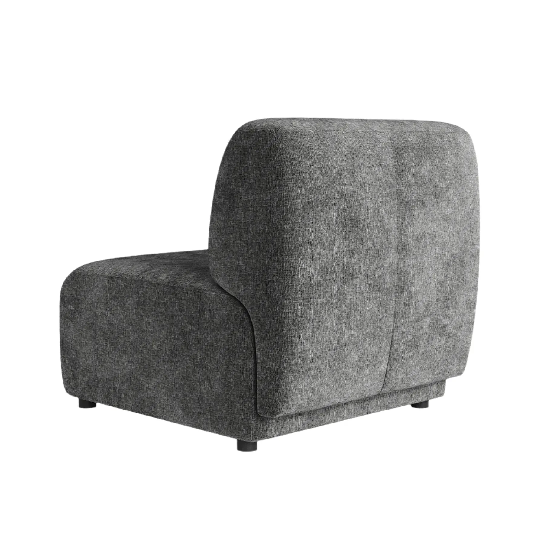 Plum Armless Middle Module - City Grey