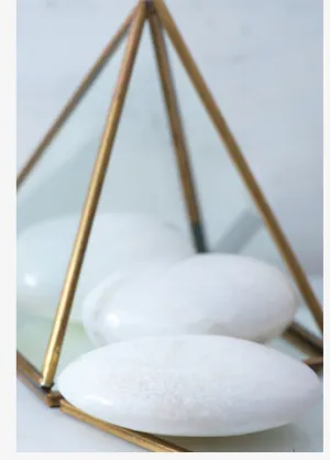 Polished Scolecite Palm Stone