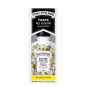 Pourri | Poo~Pourri Original Citrus Toilet Spray 4oz.: Lemon   Bergamot   Lemongrass