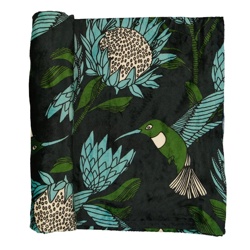 Protea Blanket Blue and Gunmetal Medium | Large