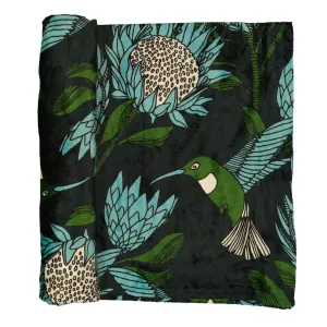 Protea Blanket Blue and Gunmetal Medium | Large