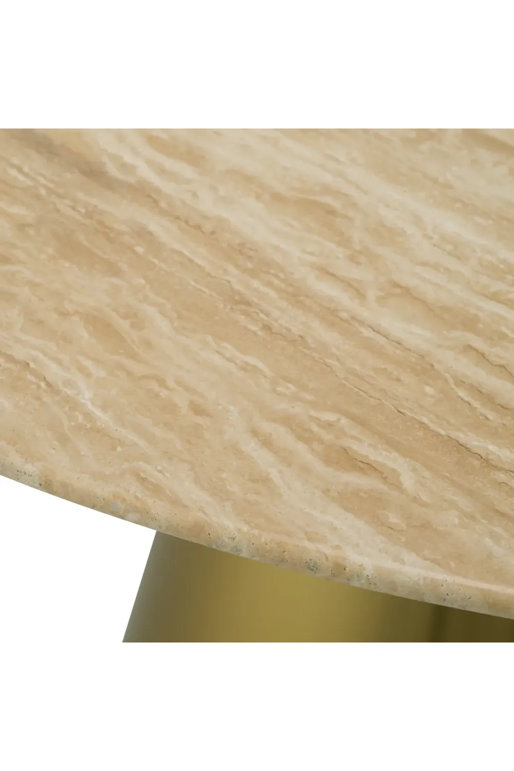 Round Travertine Pedestal Dining Table | Eichholtz Nathan