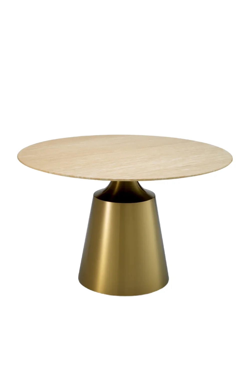 Round Travertine Pedestal Dining Table | Eichholtz Nathan