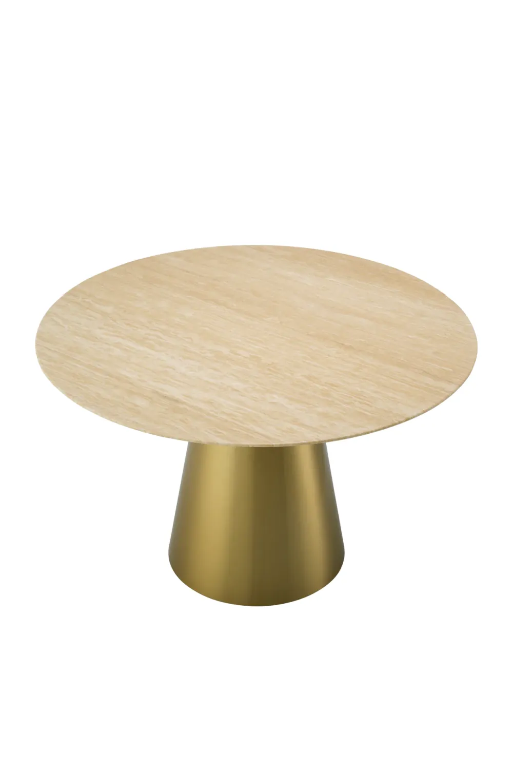 Round Travertine Pedestal Dining Table | Eichholtz Nathan
