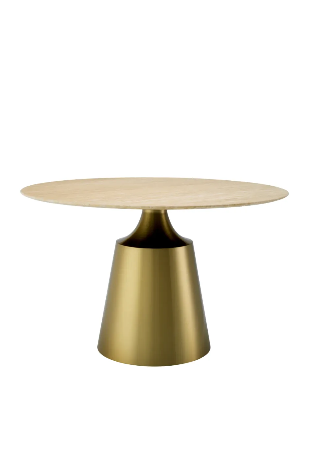 Round Travertine Pedestal Dining Table | Eichholtz Nathan