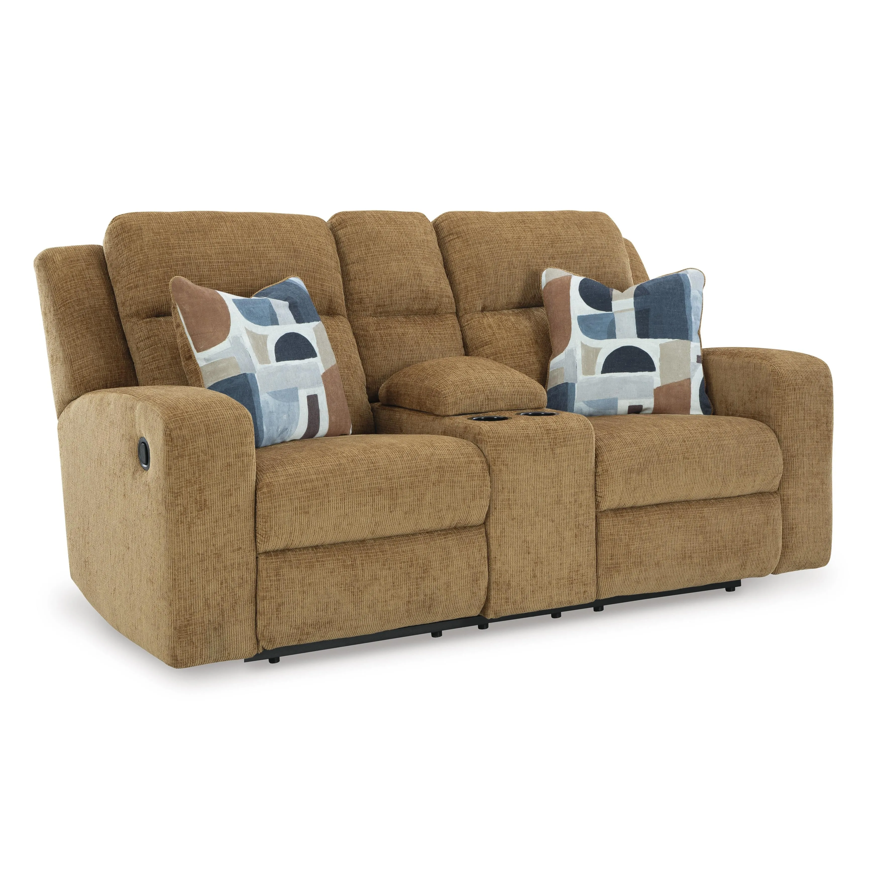 Signature Design by Ashley Kanlow Reclining Fabric Loveseat with Console 3860594