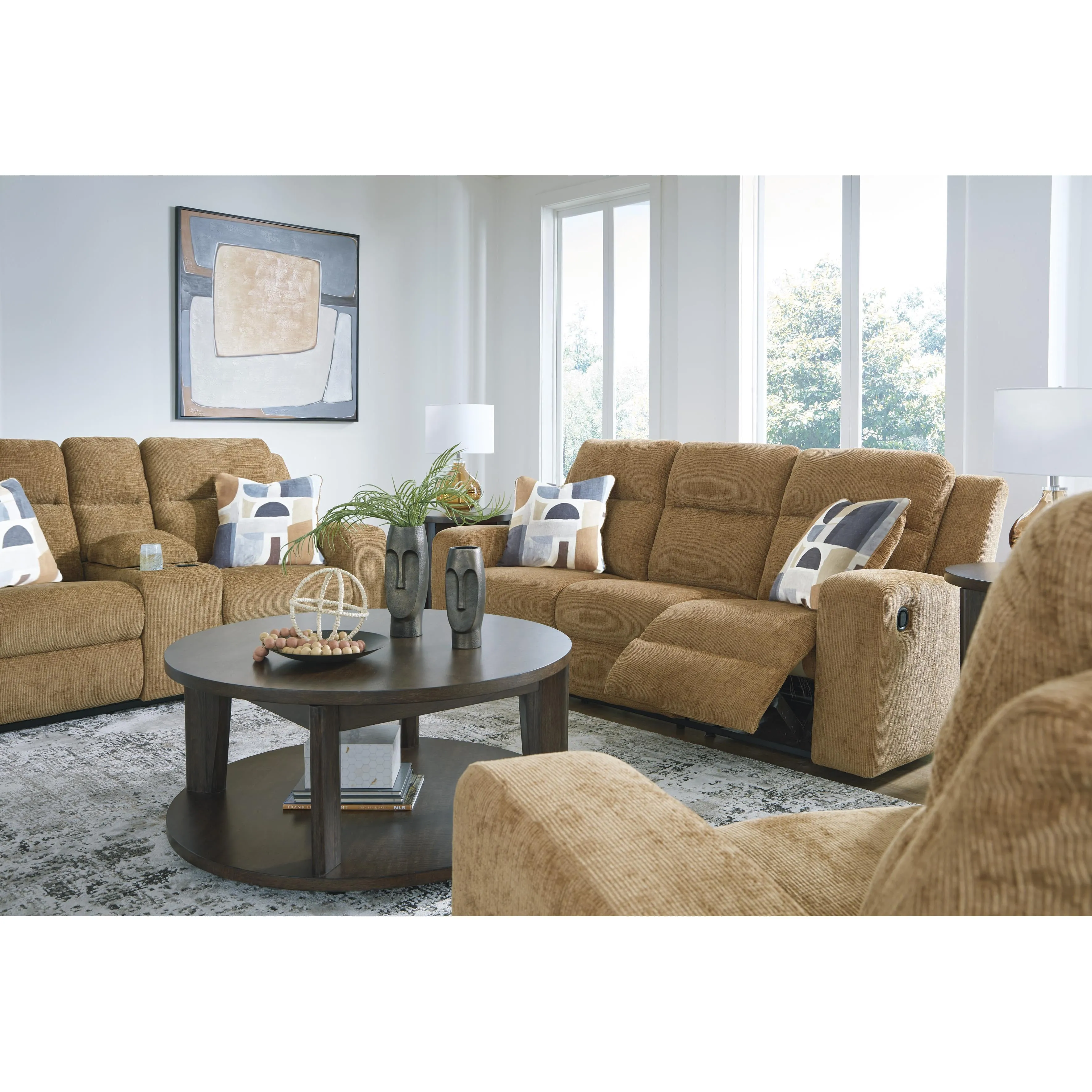 Signature Design by Ashley Kanlow Reclining Fabric Loveseat with Console 3860594