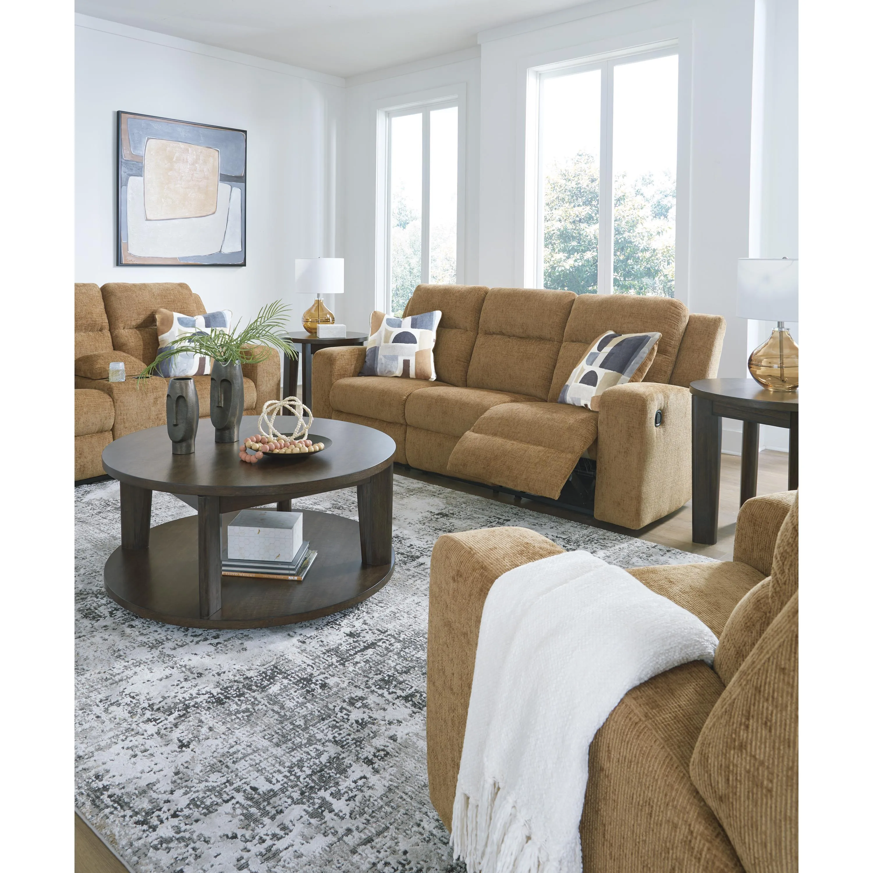 Signature Design by Ashley Kanlow Reclining Fabric Loveseat with Console 3860594
