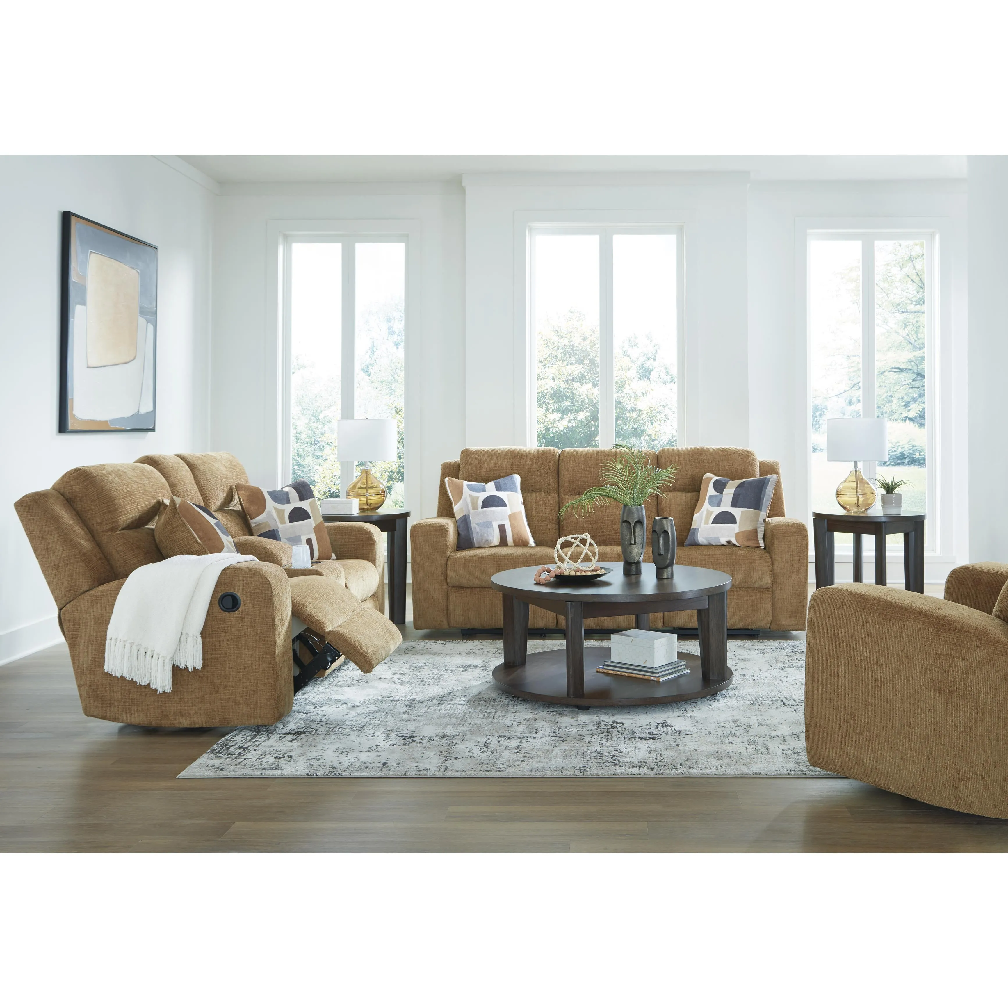 Signature Design by Ashley Kanlow Reclining Fabric Loveseat with Console 3860594