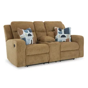 Signature Design by Ashley Kanlow Reclining Fabric Loveseat with Console 3860594