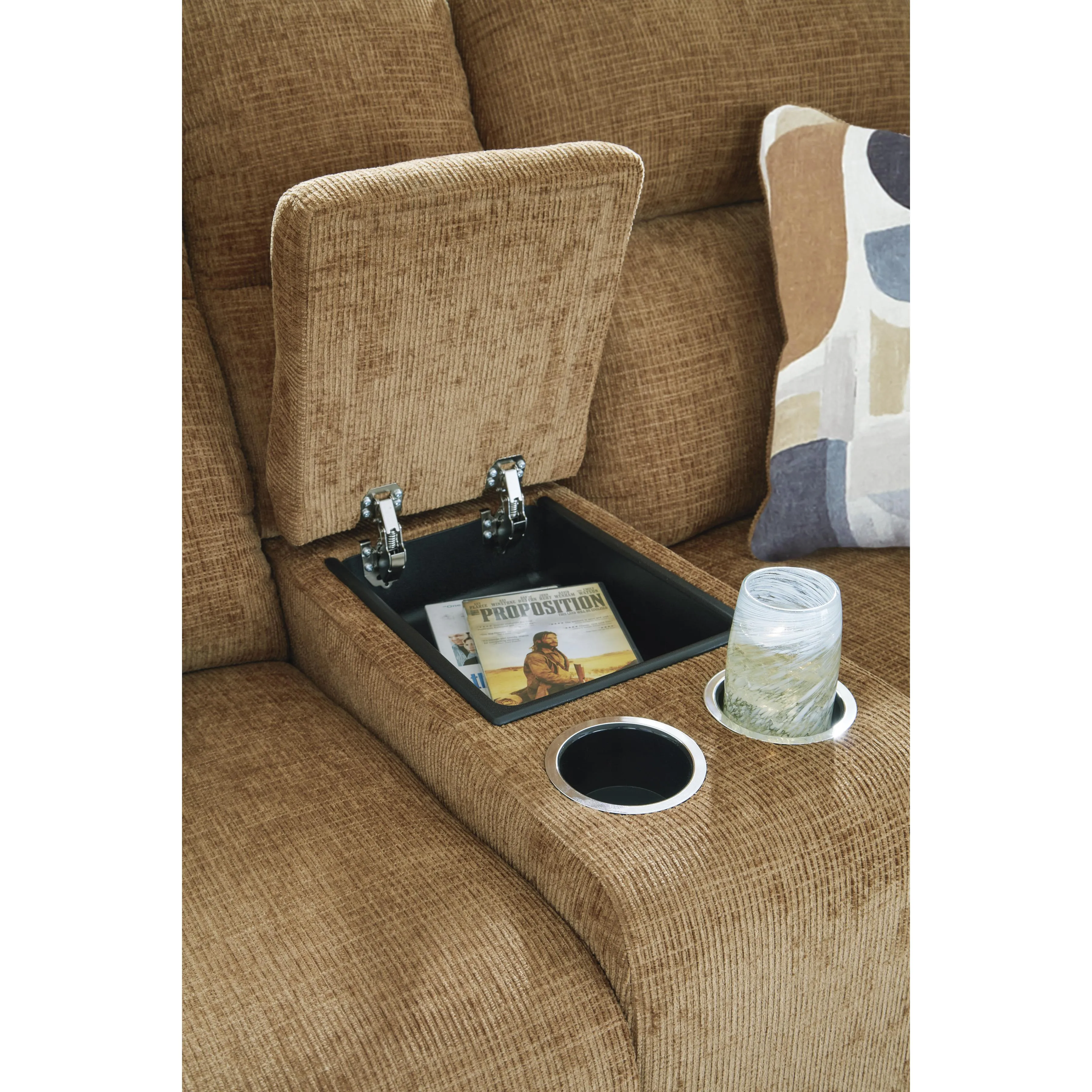 Signature Design by Ashley Kanlow Reclining Fabric Loveseat with Console 3860594